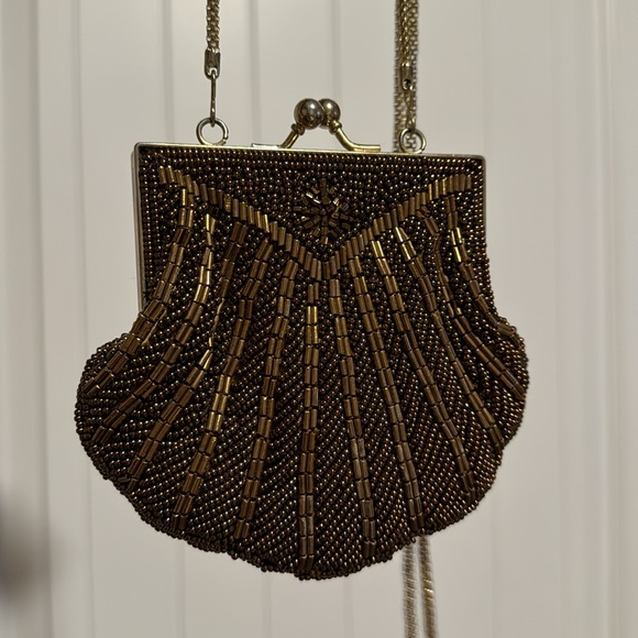 La Regale Handbags - La Regale Vintage Sequin Evening Bag With Chain Strap